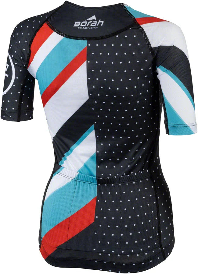 Waypoint Womens Jersey - Black White Blue Red 2X-Large - Bicycle Warehouse