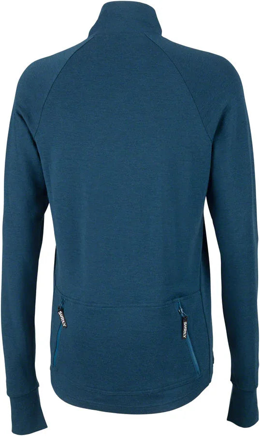 Merino Wool Jersey - Navy Long Sleeve Mens - Bicycle Warehouse