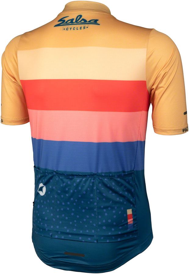 Team Polytone Mens Jersey - Goldenrod Dark Blue w/ Stripes 2X-Large - Bicycle Warehouse
