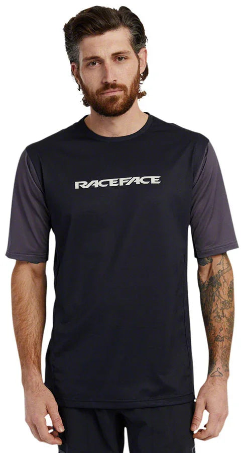 RaceFace Indy Jersey - Short Sleeve Mens Charcoal Small - Bicycle Warehouse