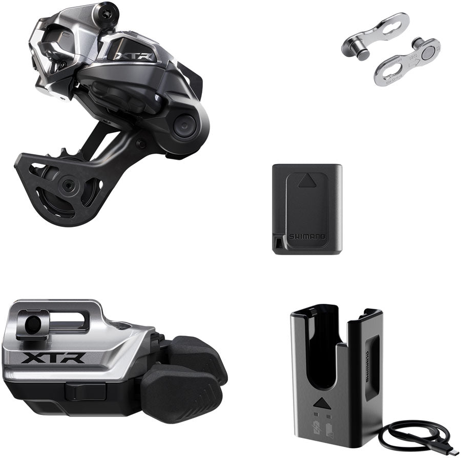 Shimano XTR M9250 Di2 Wireless Upgrade Kit - Includes M9250-GS Rear Derailleur M9250-IR I-Spec EV Shifter Battery Charger Quick Link - Bicycle Warehouse