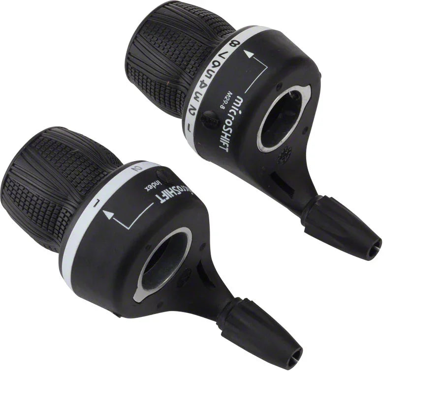 microSHIFT MS25 Twist Shifter Set 8-Speed Triple Shimano Compatible - Bicycle Warehouse