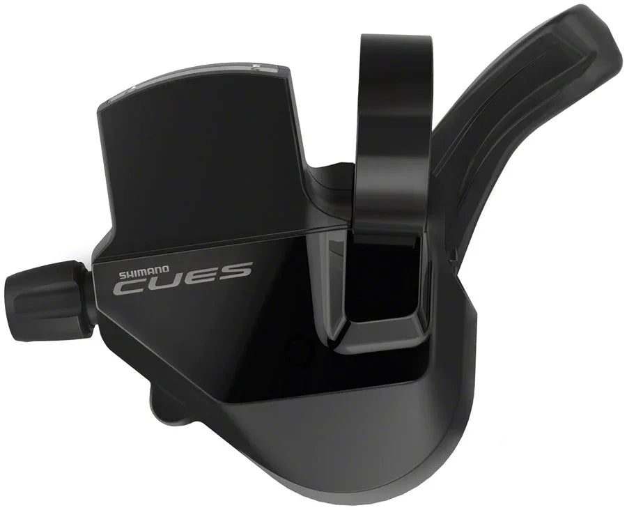 CUES SL-U6000-L Shifter - Left 2-Speed Rapidfire Plus Mono Optical Gear Display BLK - Bicycle Warehouse