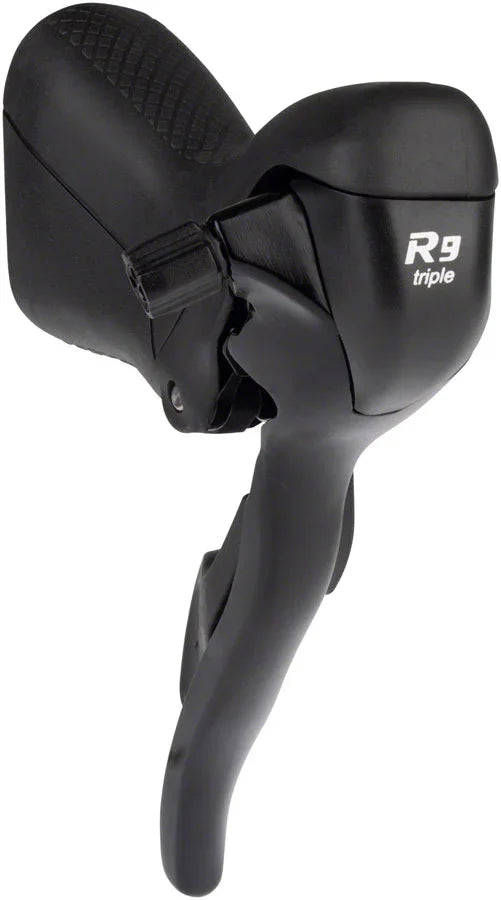 R9 Left Drop Bar Shift Lever - Triple Shimano Compatible Black - Bicycle Warehouse