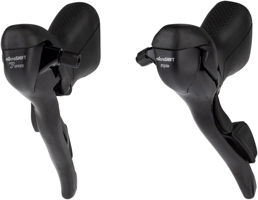 R7 Drop Bar Shift Lever Set - 3 x 7-Speed Standard Reach Shimano Compatible BLK - Bicycle Warehouse