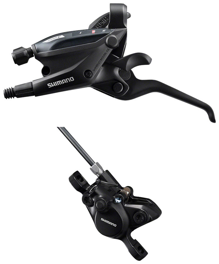 ST-EF505 EZ Fire Plus Shift/Brake Lever BR-MT200 Disc Brake Caliper - Left/Front 3x Shift 2-Piston BLK - Bicycle Warehouse