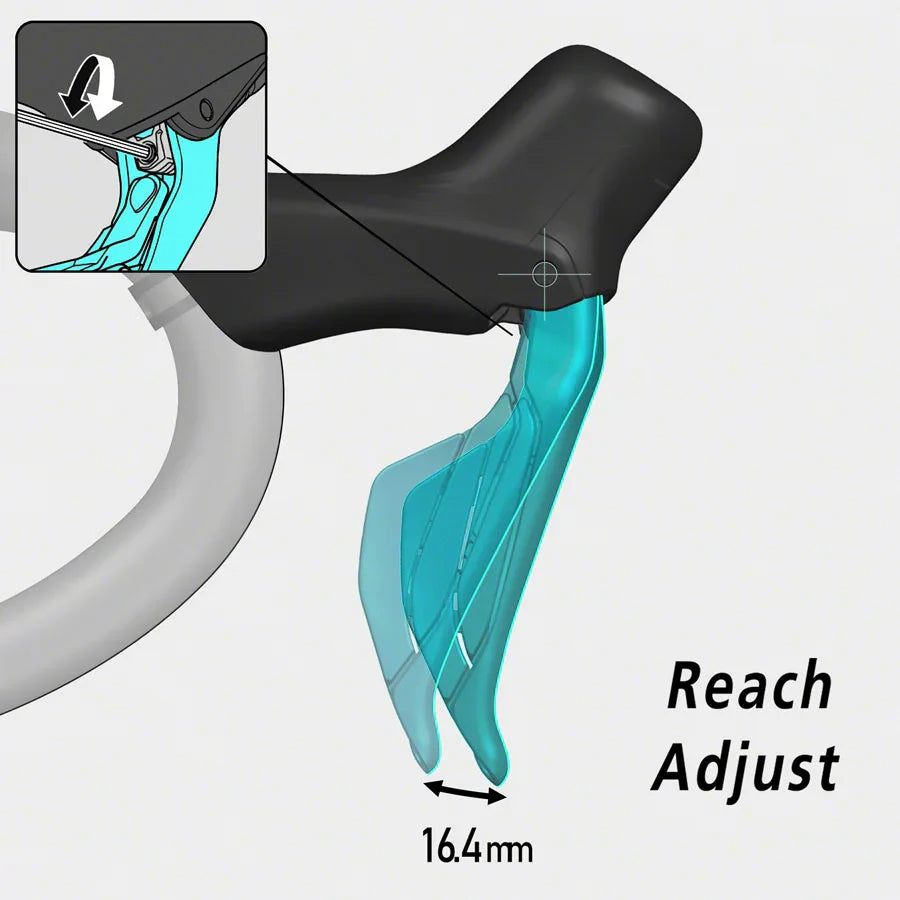 105 ST-R7170-RE Di2 Shift/Brake Lever - Right 12-Speed Black - Bicycle Warehouse