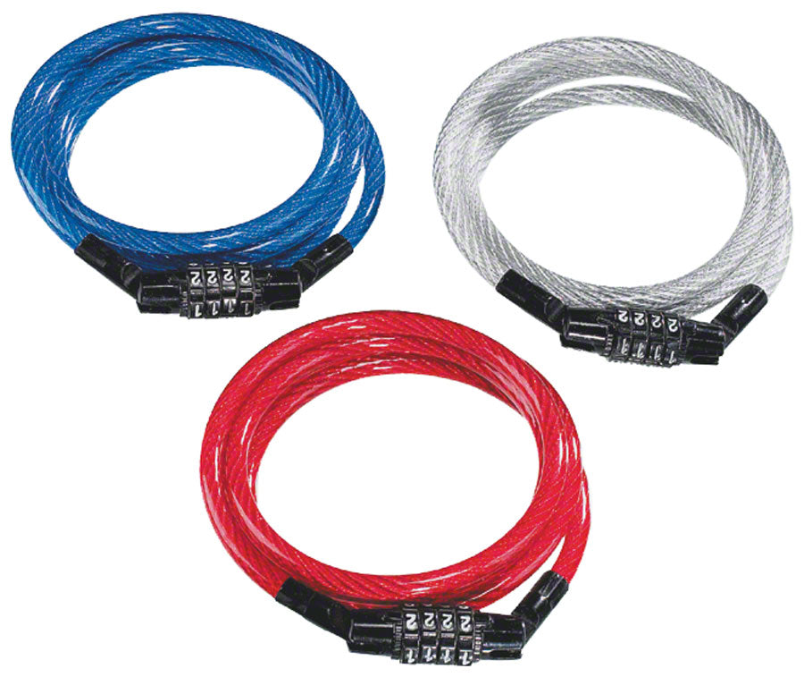 Kryptonite KryptoFlex Keeper 712 4-Digit Combo Cable Lock 4 x 7mm Assorted Colors - Bicycle Warehouse