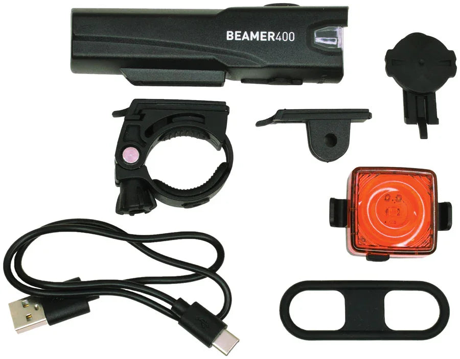 Planet Bike Beamer 400+/Blinky Ultra Headlight/TaillightSet - Bicycle Warehouse
