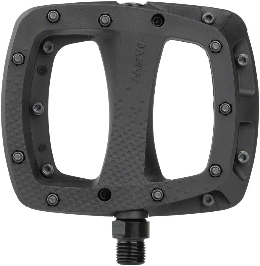 Thump Pedals with Replaceable Pins - Platform Composite 9/16" Black - Bicycle Warehouse