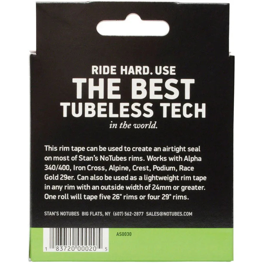 Stan's No Tubes Rim Tape: 21mm x 10 yard roll - Flat Prevention - Bicycle Warehouse