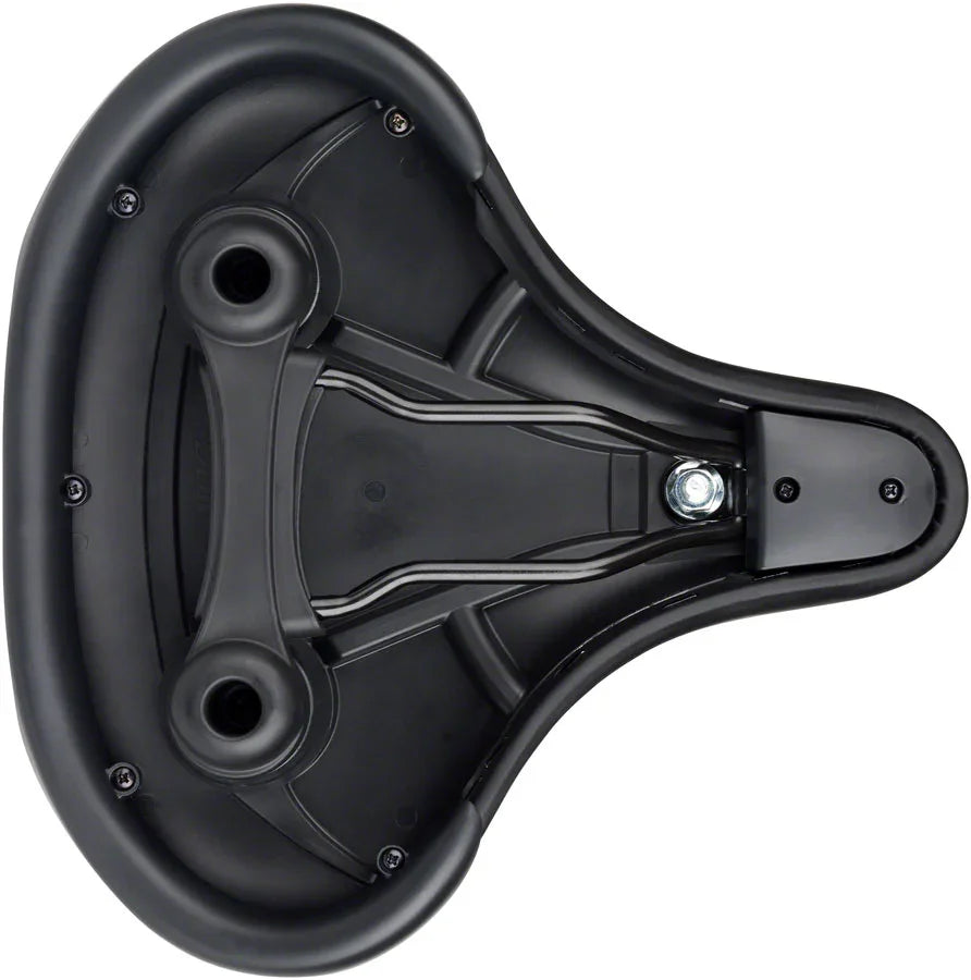 Cruiser Saddle - Memory Foam Soft Touch Cover Steel Black - Bicycle Warehouse