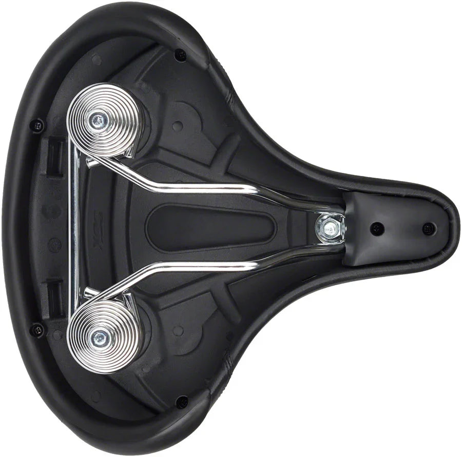Cruiser Saddle - Springs Steel Black - Bicycle Warehouse