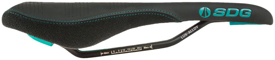 Radar Saddle - Lux-Alloy Black/Turquoise - Bicycle Warehouse