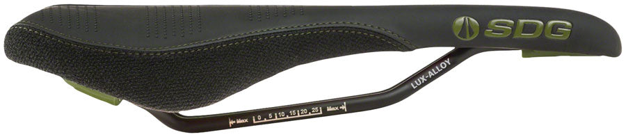 Radar Saddle - Lux-Alloy Black/Olive Green - Bicycle Warehouse