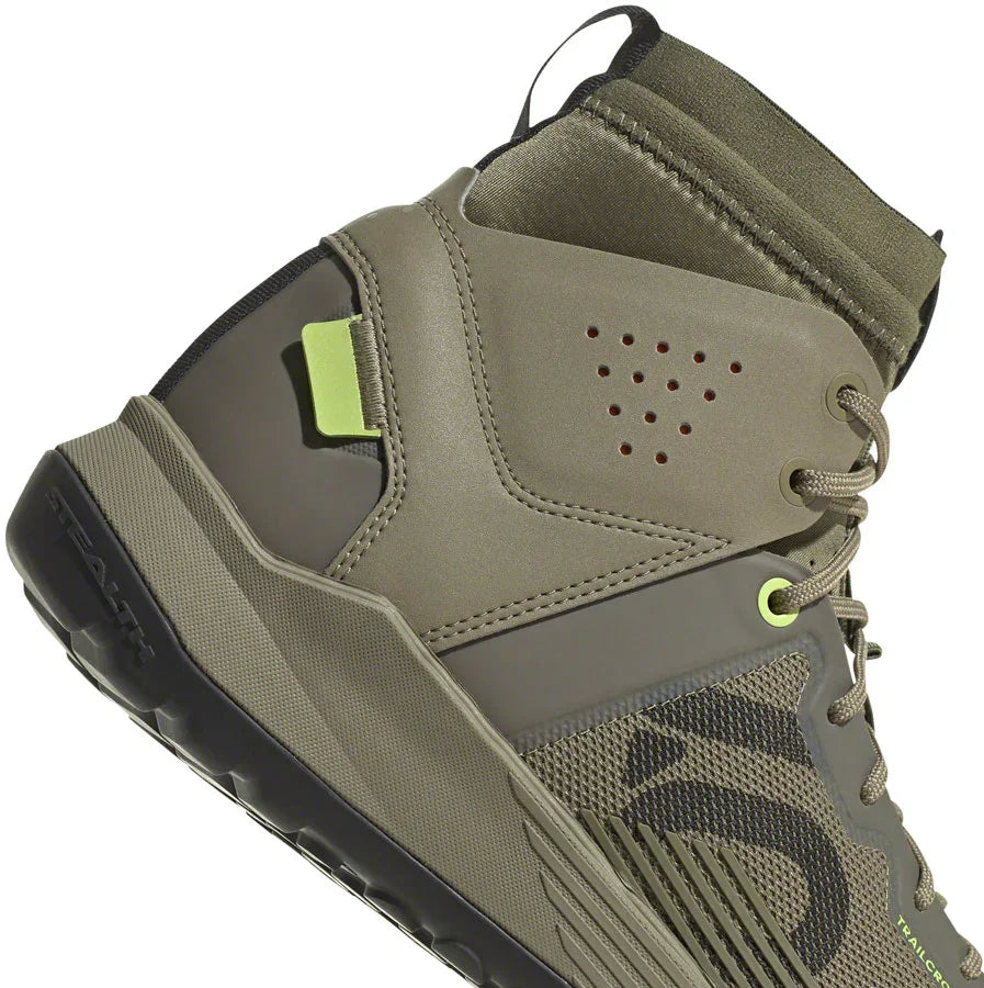 Trailcross Mid Pro Flat Shoes - Mens Orbit Green/Core BLK/Pulse Lime 12 - Bicycle Warehouse