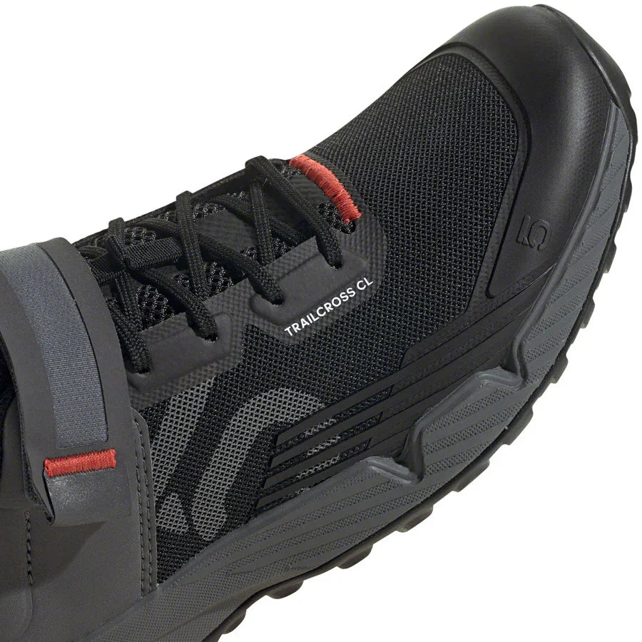 Trailcross Mountain Clipless Shoes - Womens Core BLK/Gray Three/Red 9.5 - Bicycle Warehouse