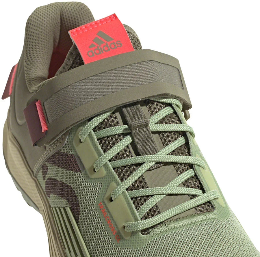 Trailcross Mountain Clipless Shoes - Womens Quiet Crimson/Orbit Green/Turbo 8.5 - Bicycle Warehouse