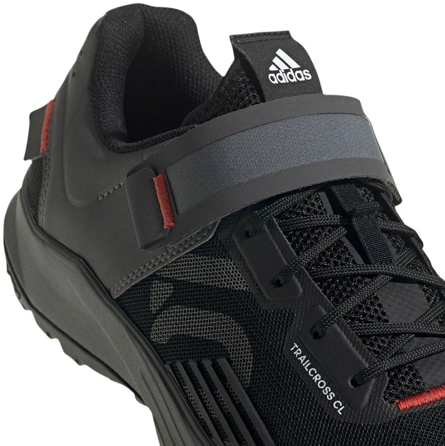 Trailcross Mountain Clipless Shoes - Mens Core BLK/Gray Three/Red 12 - Bicycle Warehouse