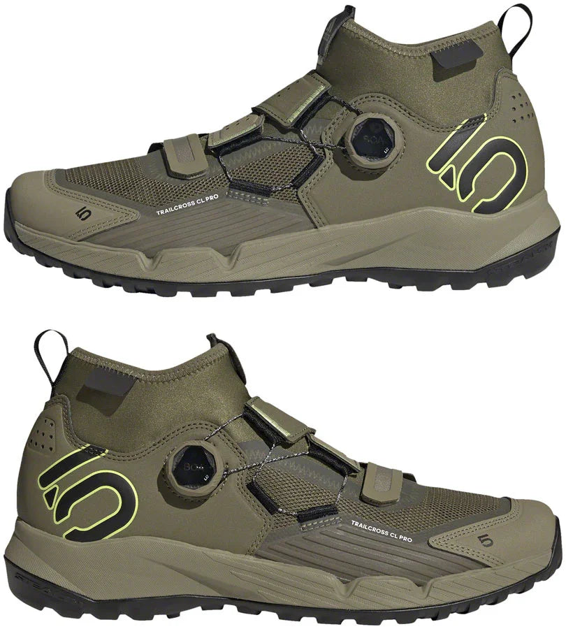 Trailcross Pro Mountain Clipless Shoes - Mens Green/Black/Green 12 - Bicycle Warehouse