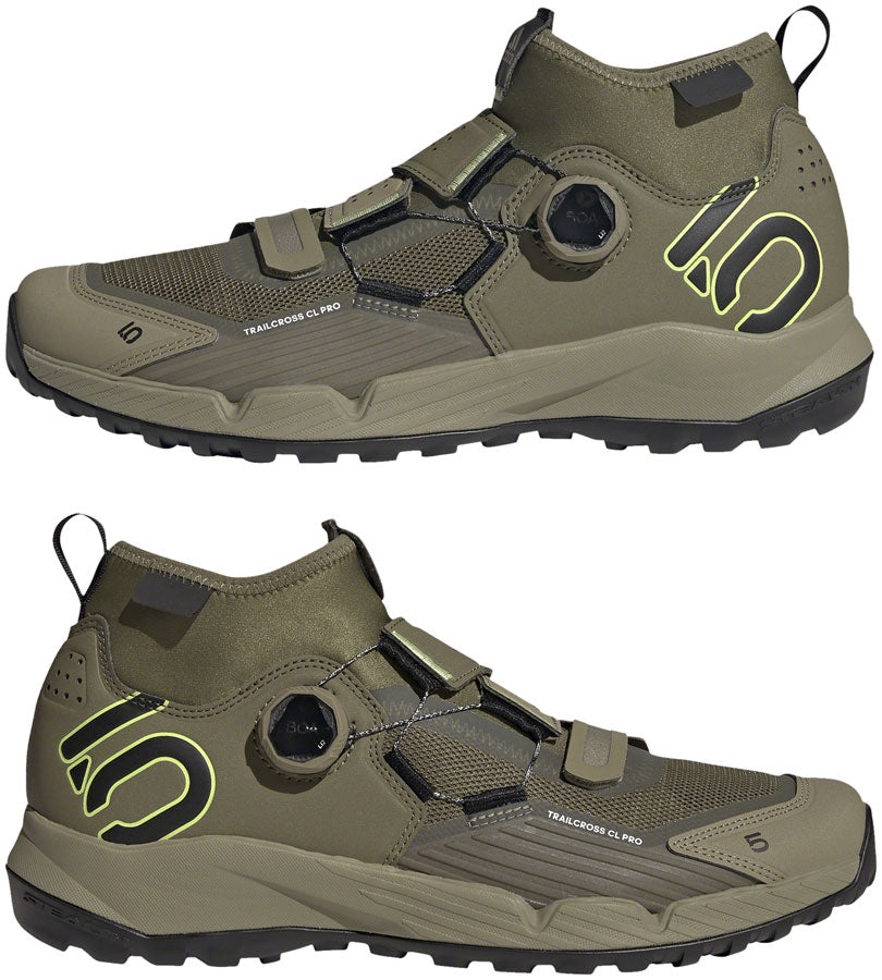 Trailcross Pro Mountain Clipless Shoes - Mens Green/BLK/Green 6.5 - Bicycle Warehouse