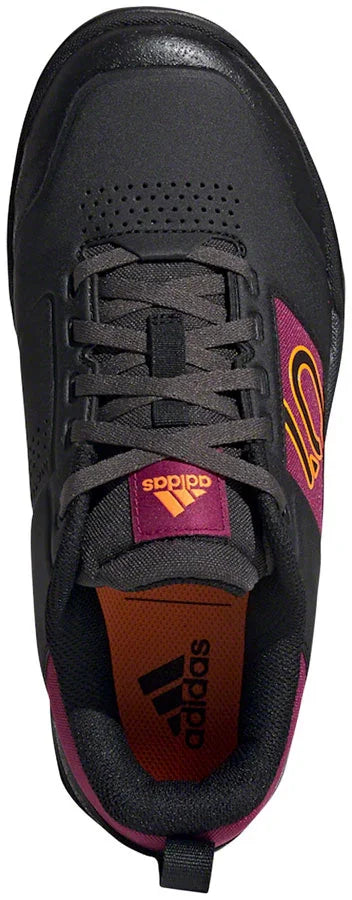 Impact Pro Flat Shoes - Womens Core BLK / Signal Orange / Power Berry 7.5 - Bicycle Warehouse