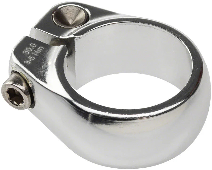 Lip-Lock Seatpost Clamp - 30.0mm Bolt-On Silver - Bicycle Warehouse