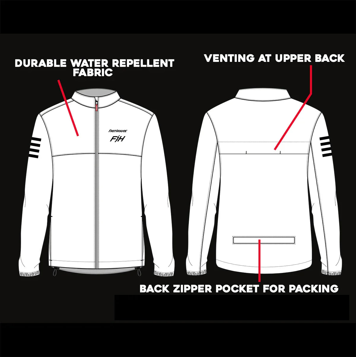 Tracker Packable Windbreaker - Bicycle Warehouse