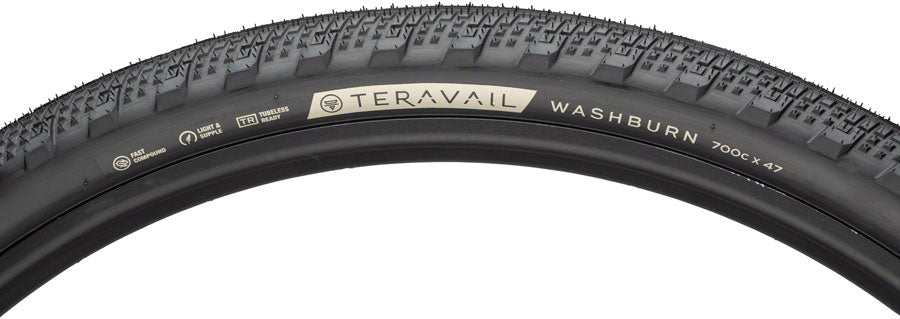 Washburn Tire - 700 x 47 Tubeless Folding Black Durable - Bicycle Warehouse