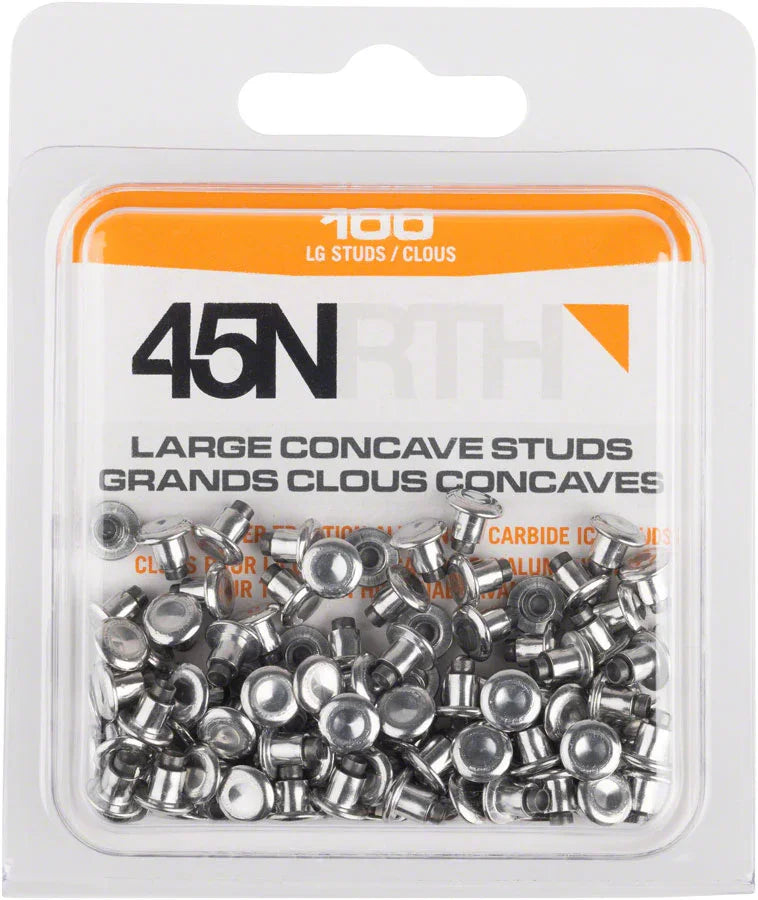 Large Concave Carbide Aluminum Tire Studs - 100 Pack - Bicycle Warehouse