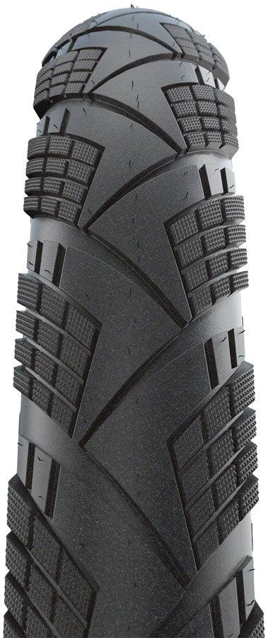 Marathon Efficiency Tire - 700 x 45 Clincher Folding BLK/Reflective Evolution Line Super Race V-Guard Addix Race E-50 - Bicycle Warehouse