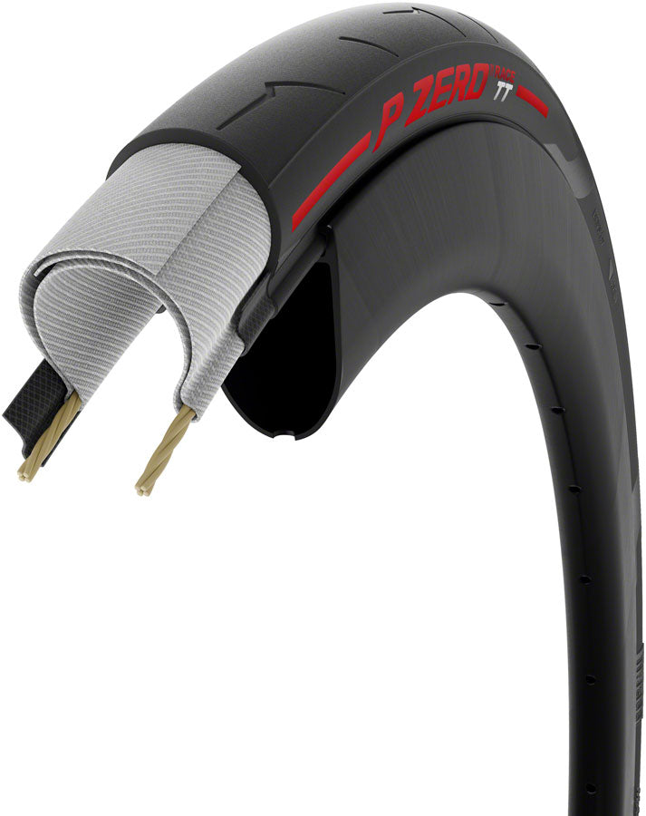 P ZERO Race TT Tire - 700 x 26 Clincher Folding Red Label TechBelt SmartEvo - Bicycle Warehouse