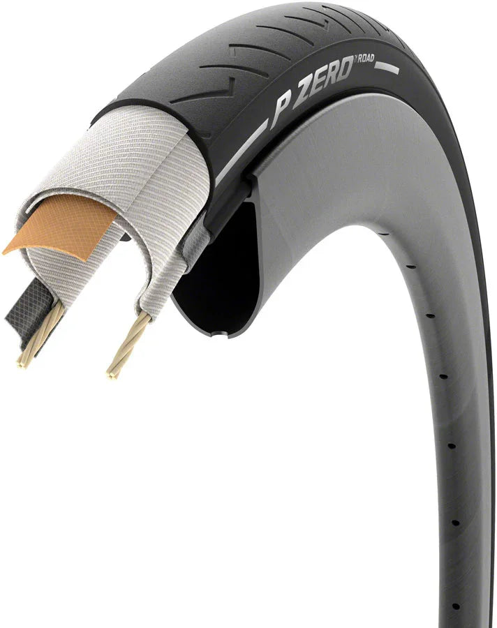 P ZERO Road Tire - 700 x 32 Clincher Folding Black TechBelt Evo - Bicycle Warehouse