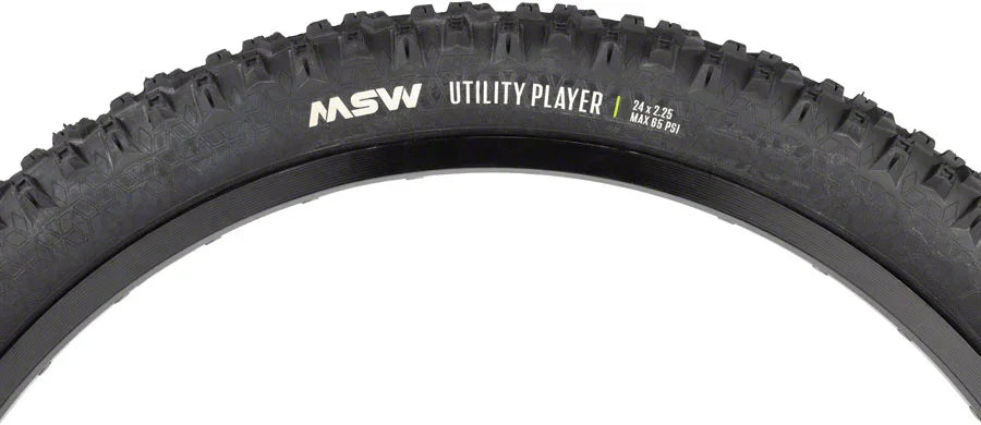 Utility Player Tire - 24 x 2.25 Black Folding Wire Bead 33tpi - Bicycle Warehouse