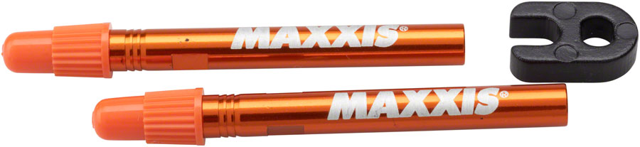 MVS Tubeless Valves - Presta 60mm Pair Orange - Bicycle Warehouse