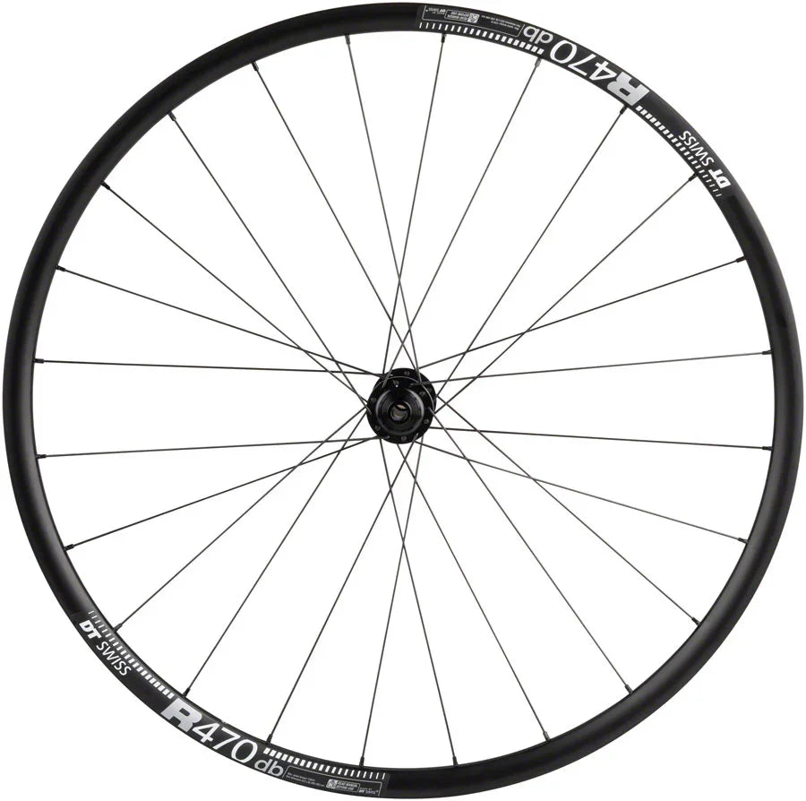 Quality DT 350/DT R470db Front Wheel - 700 12 x 100mm Center-Lock BLK - Bicycle Warehouse