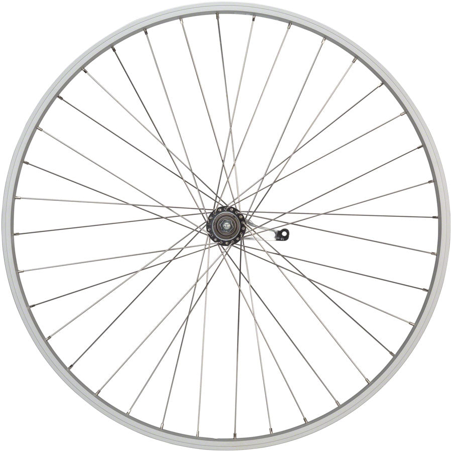 Value Single Wall Series Coaster Brake Rear Wheel - 700c 3/8" x 124mm Coaster Brake 3 Prong Cog Silver - Bicycle Warehouse