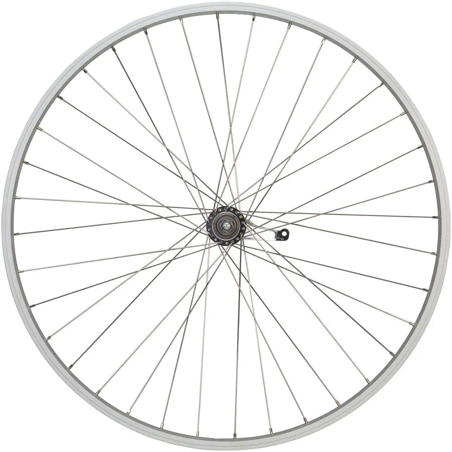 Value Single Wall Series Coaster Brake Rear Wheel - 700c 3/8" x 124mm Coaster Brake 3 Prong Cog Silver - Bicycle Warehouse
