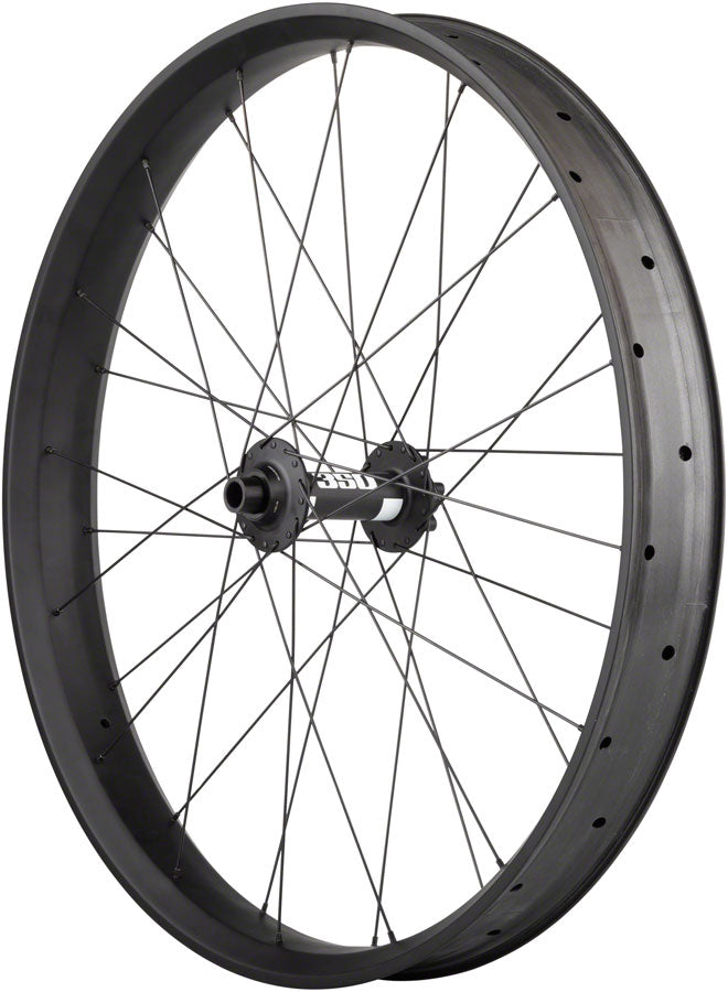 Alex CF-1 Carbon DT Swiss 350 Disc Front Wheel - 26" Fat 15 x 150mm 6-Bolt BLK - Bicycle Warehouse