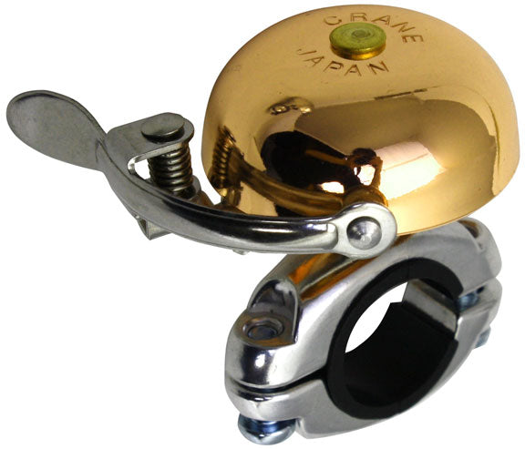Crane Bell Co Suzu Mini Bell Gold - Bicycle Warehouse