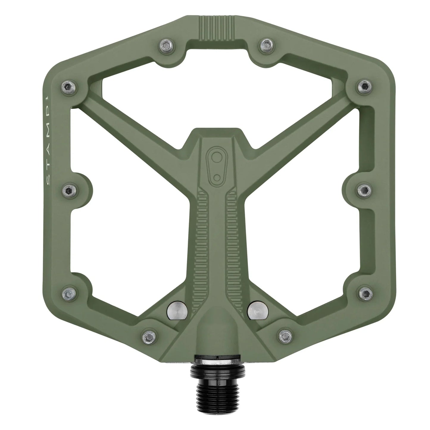 Crankbrothers Stamp 1 Gen 2 Pedals - Platform Composite 9/16" Green Large - Bicycle Warehouse