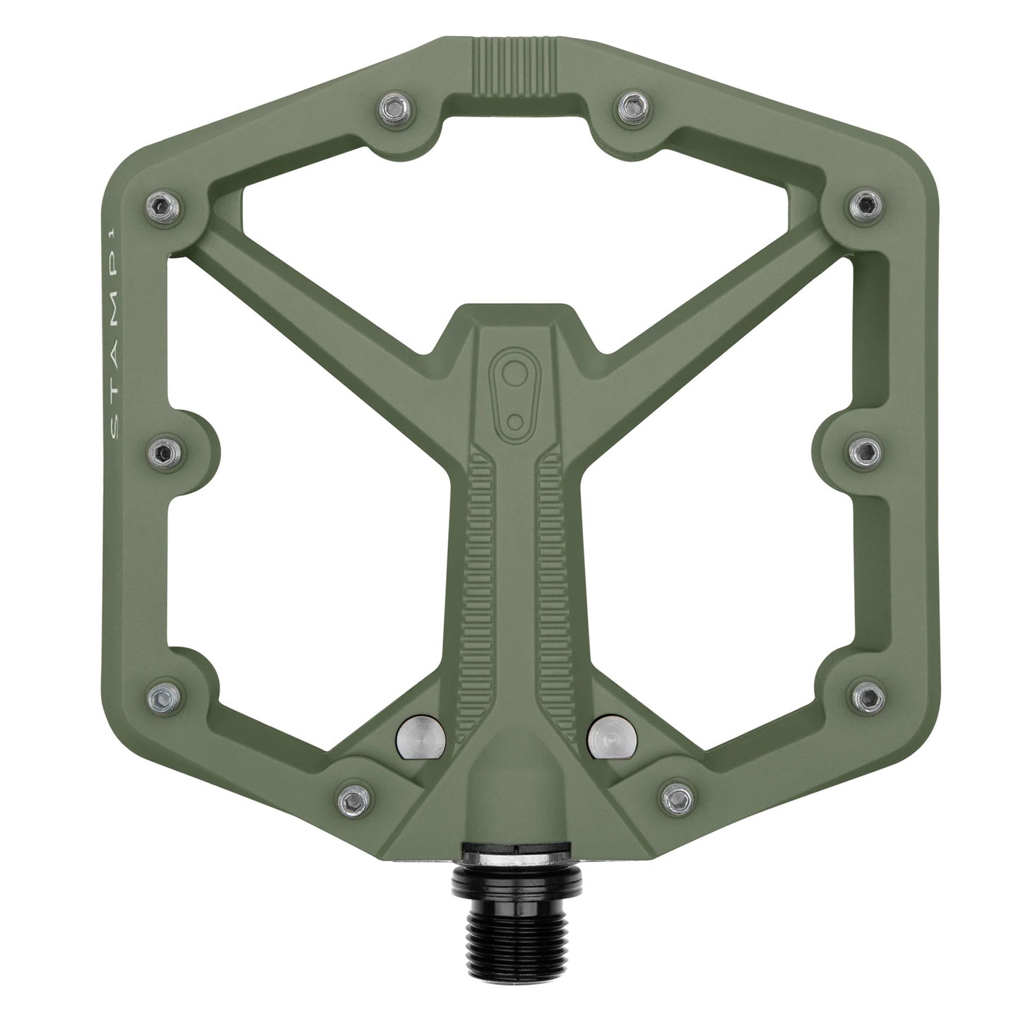 Crankbrothers Stamp 1 Gen 2 Pedals - Platform Composite 9/16" Green Large - Bicycle Warehouse