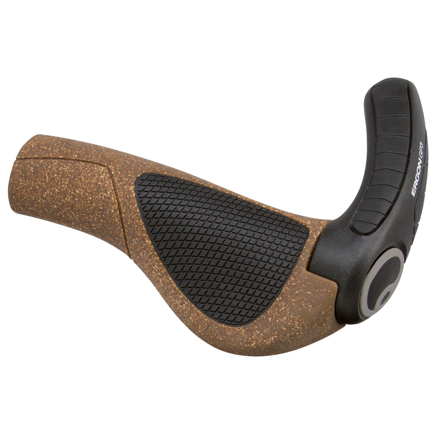 Ergon GP3 Evo BioKork Grips Large Brown/Black - Bicycle Warehouse