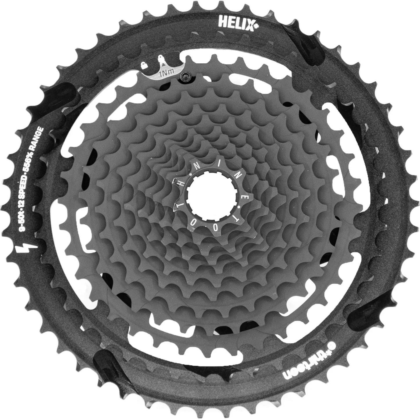 Helix Plus 12sp Cassette 9-50t - Black - Bicycle Warehouse