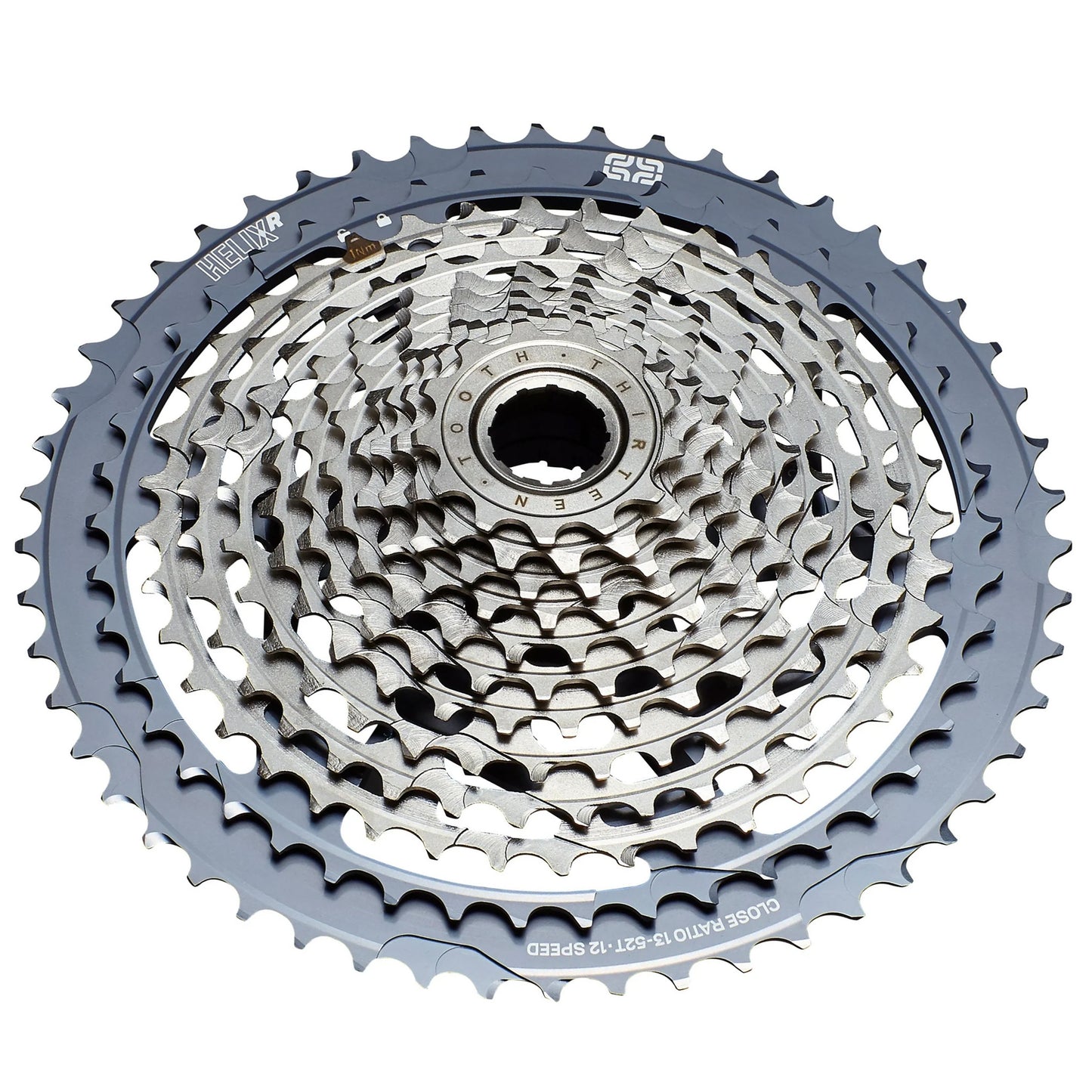 e*thirteen Helix Race Cassette - 12-Speed 13-52t Gray - Bicycle Warehouse