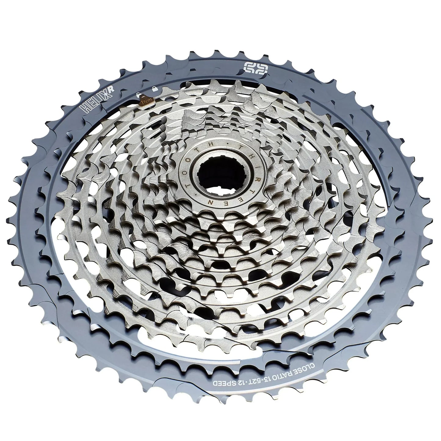 e*thirteen Helix Race Cassette - 12-Speed 13-52t Gray - Bicycle Warehouse
