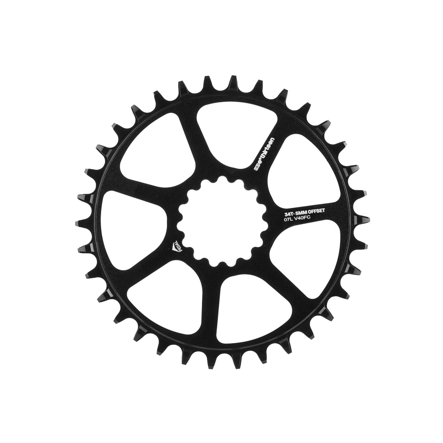 e*thirteen UL Ultralight Direct Mount Guidering Boost Chainlines - 32t 10/11/12-Speed XCX Compatible BLK - Bicycle Warehouse