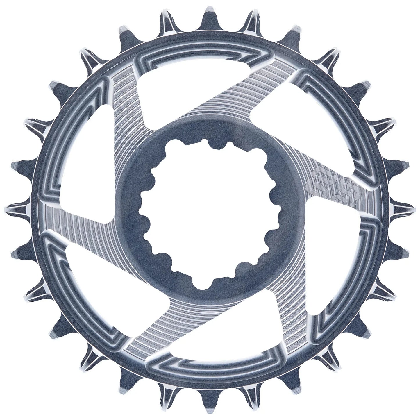 Helix R Guidering (3mm Offset) 3-Bolt 34t Gray - Bicycle Warehouse