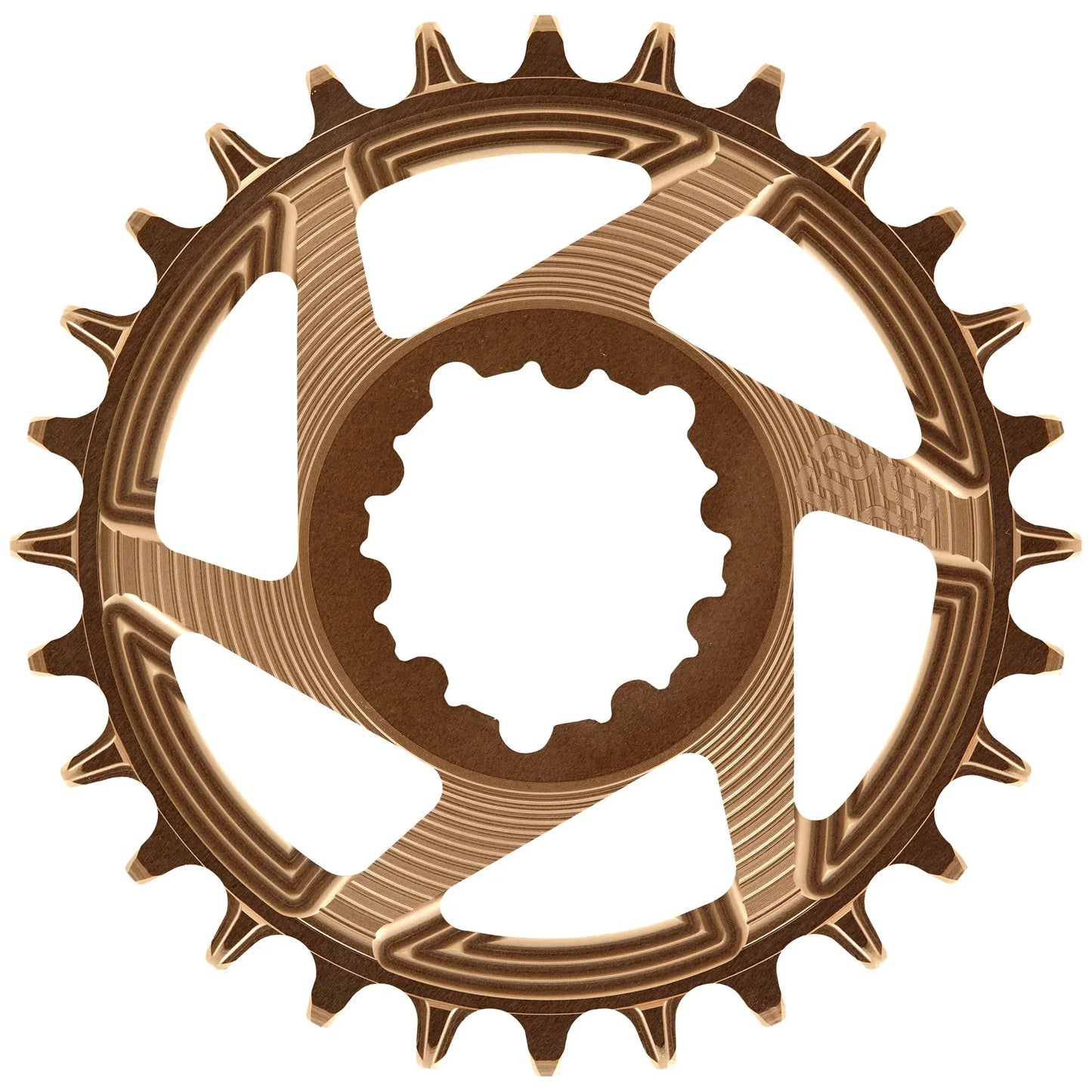 Helix R Guidering(3mm Offset)3-Bolt 28t Bronze - Bicycle Warehouse