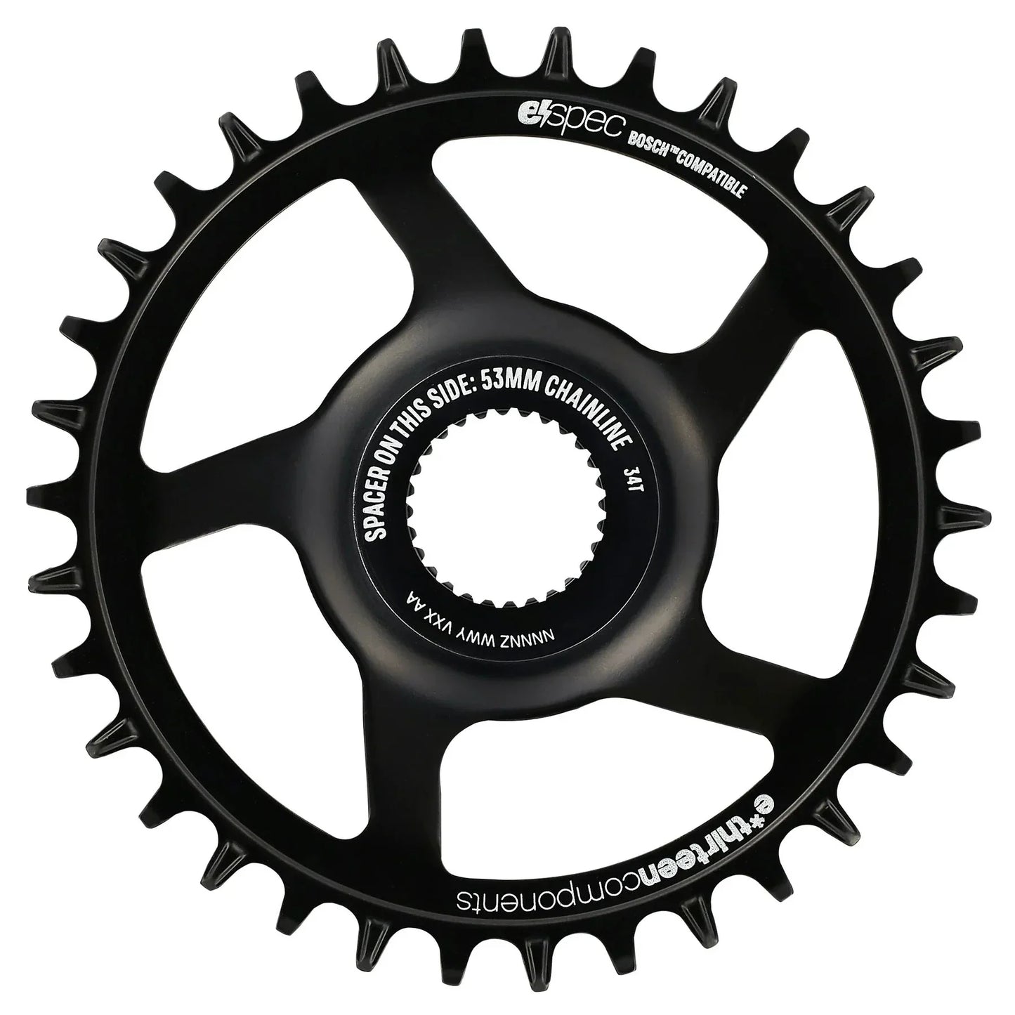 e*thirteen e*spec Steel Direct Mount Chainring - 34T Bosch CX Gen4 CL 53/55 via Spacer BLK - Bicycle Warehouse